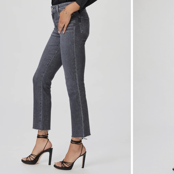 PAIGE Cindy High Waisted Straight Leg Crop Jeans - Picture 2 of 5